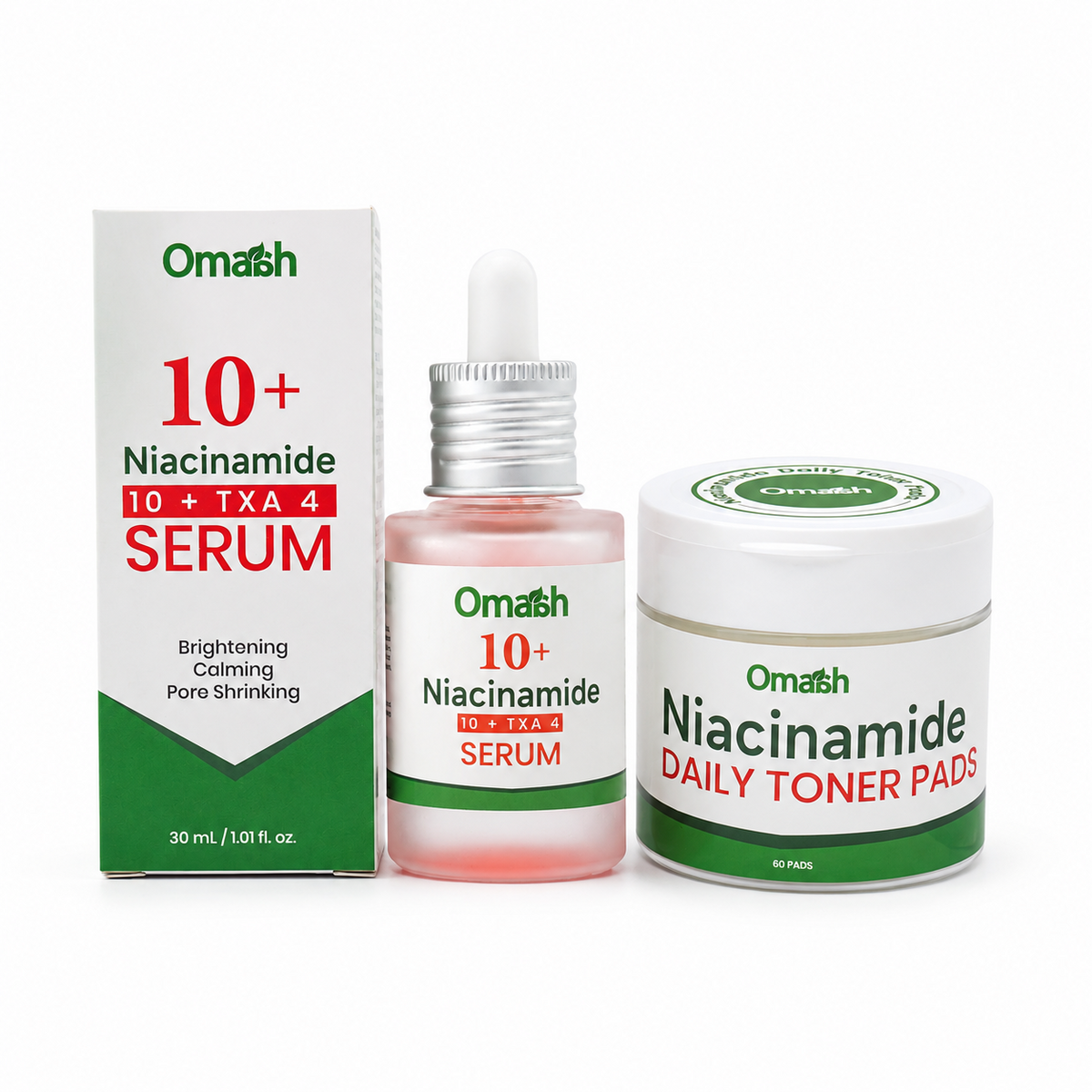 Niacinamide Serum + Daily Toner Pads Duo Set